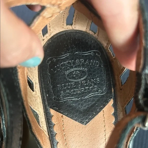 Lucky Brand “Randy” Black Strappy Heels - Picture 7 of 12